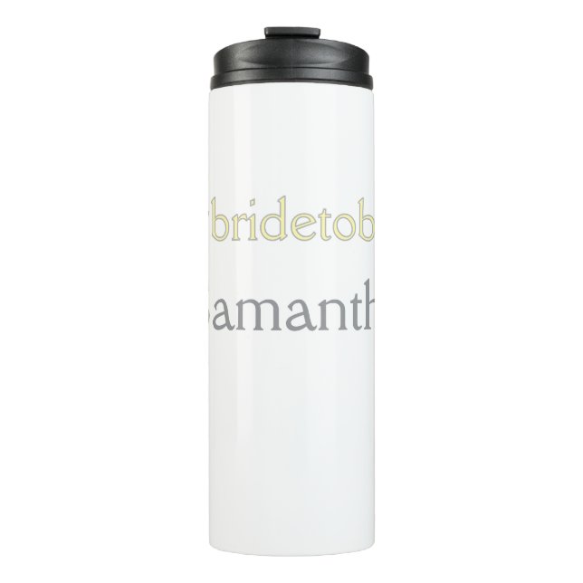 Braut-to-be-Hashtag-Junggesellinnenabschied Brauts Thermosbecher (Vorderseite)