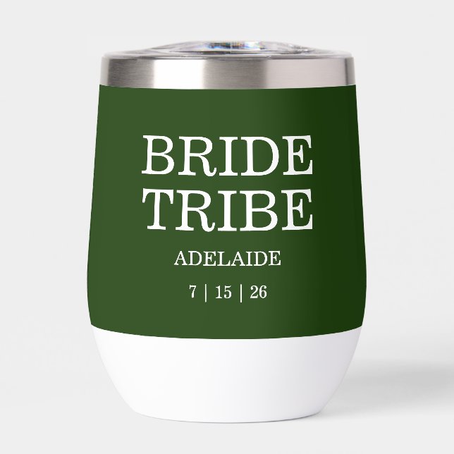 Braut Tribe Brautparty Jägergrün (Vorderseite)