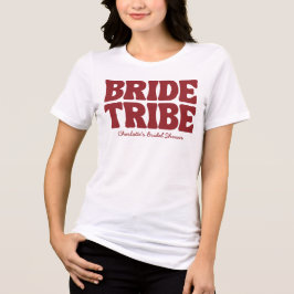 Braut Tribe Burgund Junggesellinnenabschied Tri-Blend Shirt