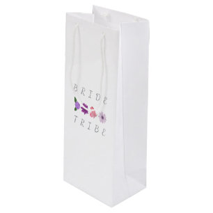 Braut Tribe Floral Braut Henne Geschenk  Geschenktüte Für Weinflaschen