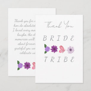 Braut Tribe Floral Braut Junggesellinnenabschied G Dankeskarte