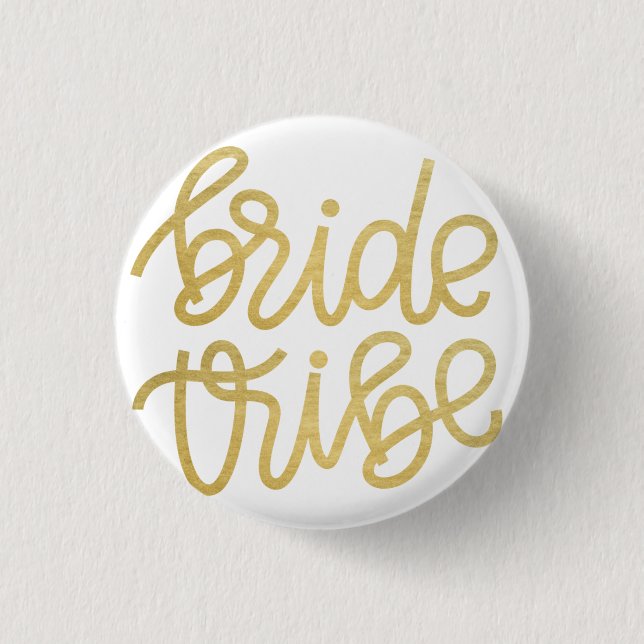 Braut Tribe Hochzeitsknopf Button (Vorderseite)