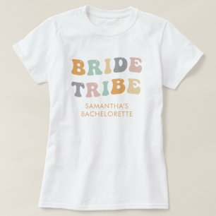 Braut Tribe Junggesellinnenabschied Retro T-Shirt