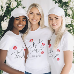 Braut Tribe Küss die Miss auf Wiedersehen  T-Shirt