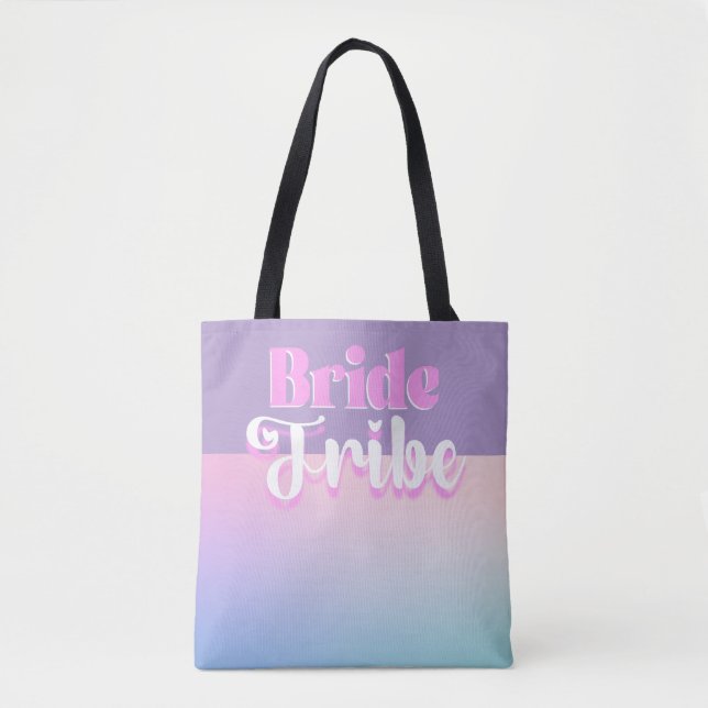 Braut Tribe Lila Tote Tasche (Vorderseite)