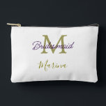 Braut Tribe Monogram Junggesellinnenabschied einfa Zubehörtasche<br><div class="desc">schönes Design</div>