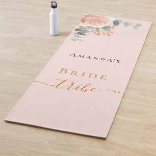 Braut Tribe Roségold Floral Eukalyptus Pink Yogamatte