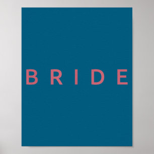 Braut trifft Bräutigam Hochzeit Junggesellinnenabs Poster