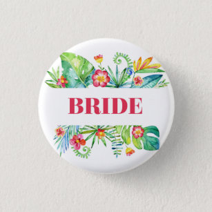 Braut-tropische Strand-Hochzeit in Urlaubsort Button