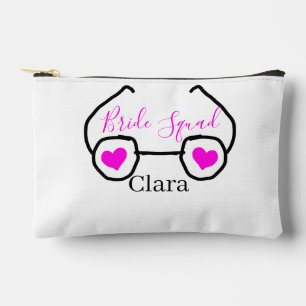 Braut-Trupp rosa schwarze Schwimmbrille Herz Braut Zubehörtasche