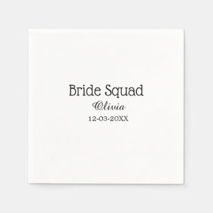 Braut-Truppe Brautjungfer Name Junggesellinnenabsc Serviette
