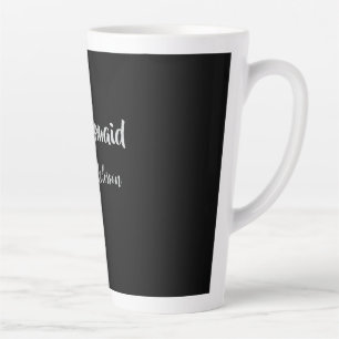 Braut-Truppe Brautjungfer Name Silber Schwarz Hoch Milchtasse