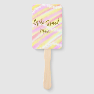 Braut-Truppe goldenes Pastell rosa farbenfroher Gl Fächer