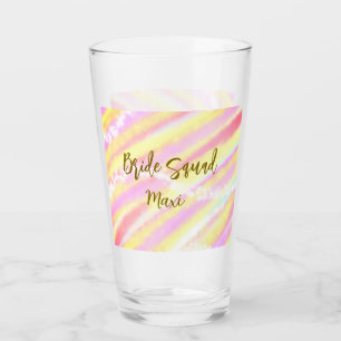 Braut-Truppe goldenes Pastell rosa farbenfroher Gl Glas