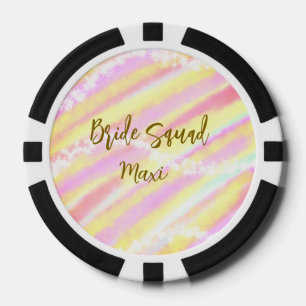 Braut-Truppe goldenes Pastell rosa farbenfroher Gl Pokerchips