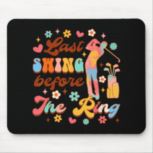 Braut um Golf Bachelorette letzte Swing vor der Mousepad