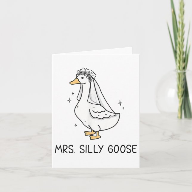 Braut um Hochzeit Alberne Brautgöttin Loose Karte (Vorderseite)