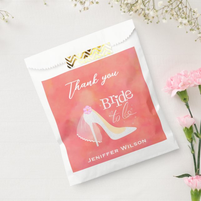 Braut um rosa weißes Brautparty Hochzeit zu sein Geschenktütchen (Versiegelt)