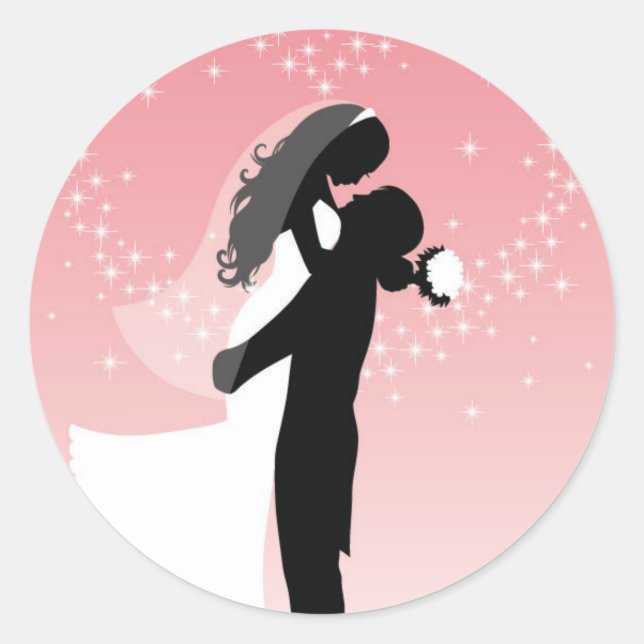 Braut- und Aufkleber für Hochzeiten (Vorderseite)