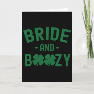 Braut und beschwipste irische St. Patrick's Day lu Karte