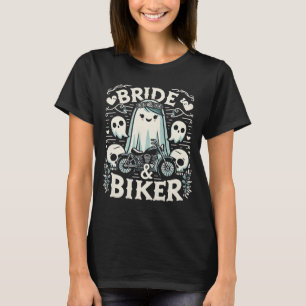 "Braut und Biker" - Süße Braut-Geister auf einem M T-Shirt