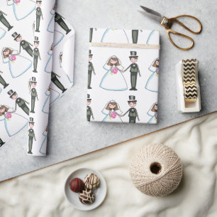 Braut und Boden Geschenkpapier