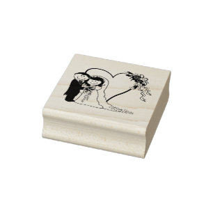 Braut und Boden Gummistempel