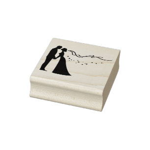 Braut und Boden Gummistempel