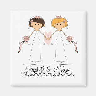 Braut und Braut Hochzeitsmagnet-Favoriten Magnet