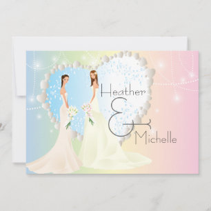 Braut und Braut Lesbian Einladung zur Hochzeit