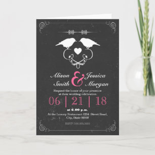 Braut und Braut - Lesbische Hochzeit Einladung
