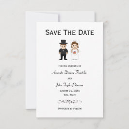 Braut und Bräutigam - 3x5 Save the Date
