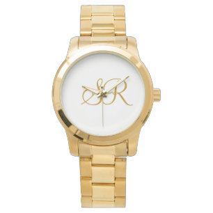 Braut-und Bräutigam-Anfangsbuchstaben-Hochzeitsand Armbanduhr