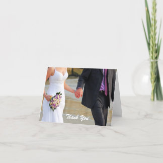 Braut-und Bräutigam-Hochzeit danken Ihnen zu Dankeskarte