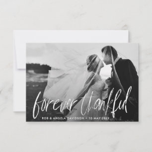 Braut- und Bräutigam-Hochzeit-Foto Dankeskarte