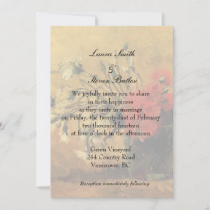 Braut und Bräutigam Hochzeitseinladung. van Gogh Einladung