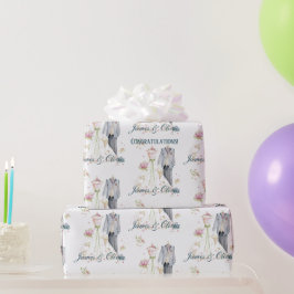 Braut und Bräutigam Hochzeitskleid nach Maß Geschenkpapier