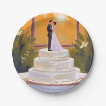 Braut und Bräutigam Hochzeitstorte Braune Wasserfa