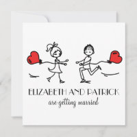 Braut und Bräutigam in Liebe Doodles Hochzeitseinl