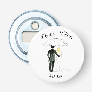 Braut und Bräutigam Paar Elegantes Date Hochzeit Flaschenöffner