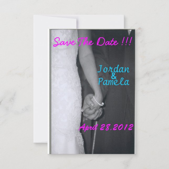 Braut und Bräutigam Save The Date (Vorderseite)