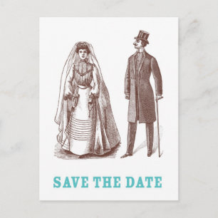 Braut und Bräutigam Save-the-Date-Postkarte Ankündigungspostkarte