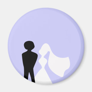 Braut-und Bräutigam-Silhouette-Magnet Magnet