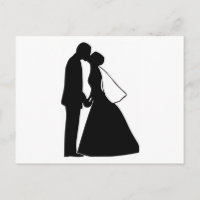 Braut- und Bräutigam-Silhouette