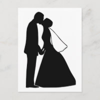 Braut- und Bräutigam-Silhouette