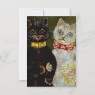 „Braut und Bräutigam“ von Louis Wain Dankeskarte