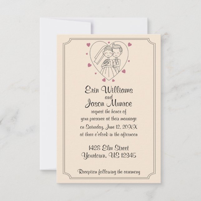 Braut-und Einladung (Vorderseite)