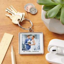 Braut und Foto der Hochzeit Schlüsselanhänger