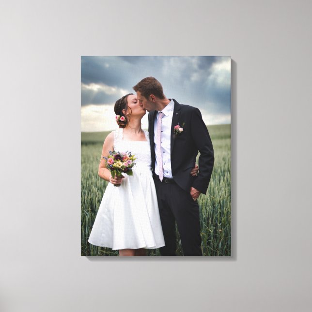 Braut und Foto Hochzeit mit Details Leinwand (Vorderseite)
