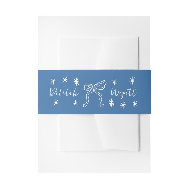 Braut und Gräuel Namen Doodle Hochzeit Einladung Einladungsbanderole (Vorderseite Beispiel)